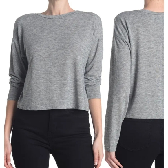 Nordstrom CODEXMODE soft long sleeve gray top - Picture 1 of 2